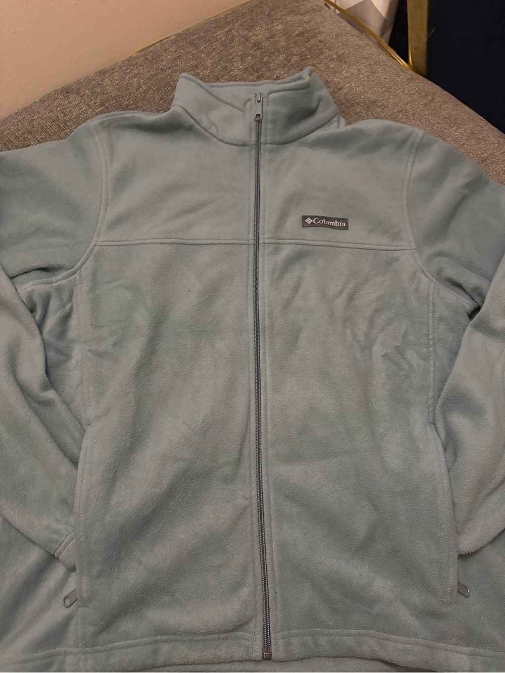 Columbia Men's Pale Blue Full-Zip Fleece Jacket